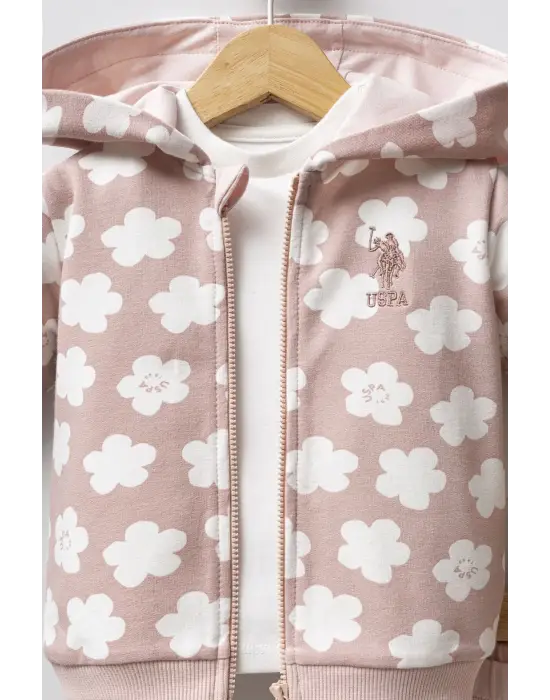 U.S. Polo Assn 3lü Takım USB2771 Pudra