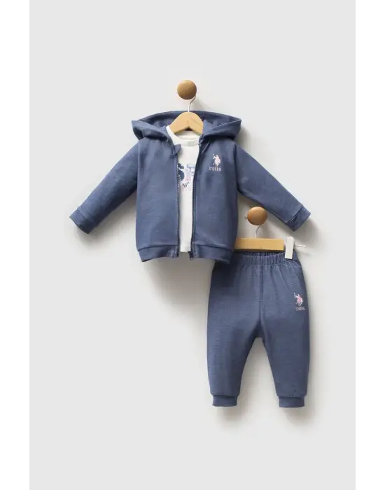 U.S. Polo Assn 3lü Takım USB2778 Mavi