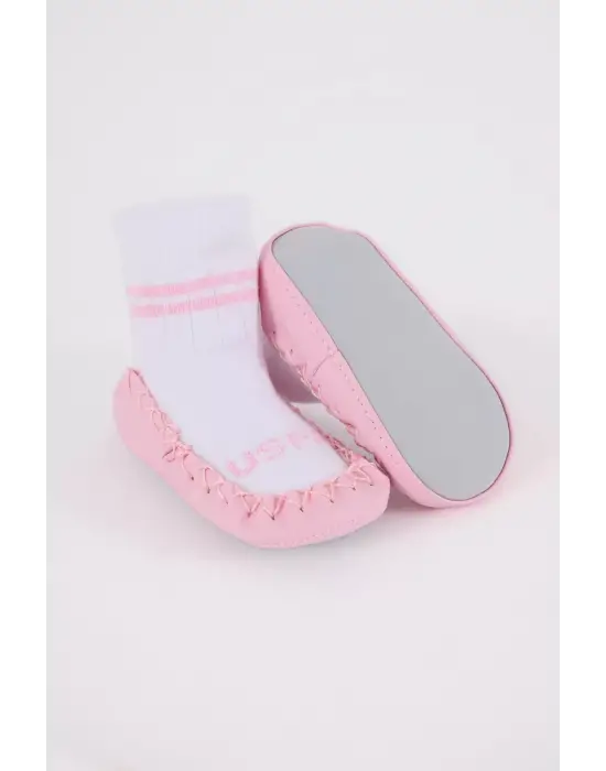 U.s. Polo Assn Çarık Çorap Usb2800 Beyaz-pembe