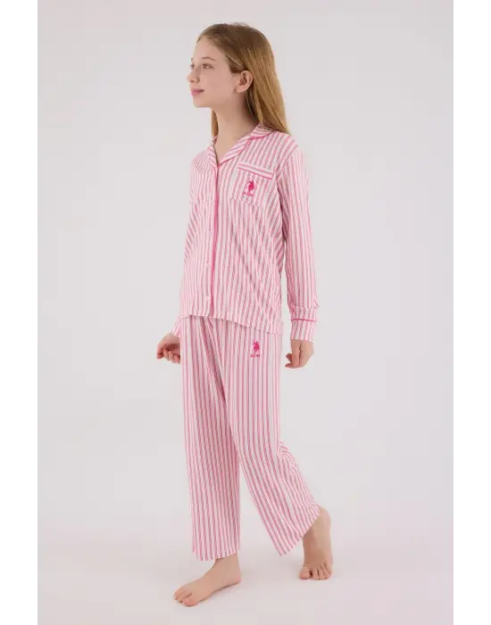 U.S. Polo Assn Gömlek Pijama US2326-4 Fuşya