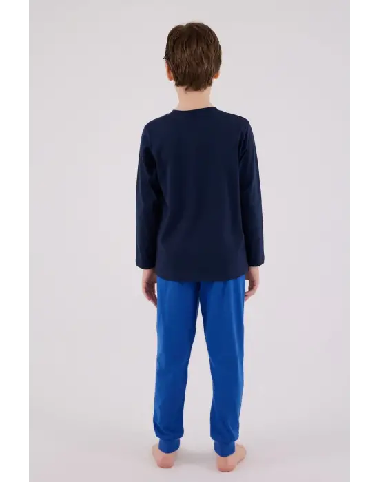 U.S. Polo Assn  Uzun Kol Pijama Takım US2206-4 Lacivert