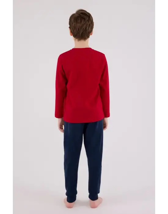 U.S. Polo Assn Uzun Kol Pijama Takım US2214-4 Kırmızı