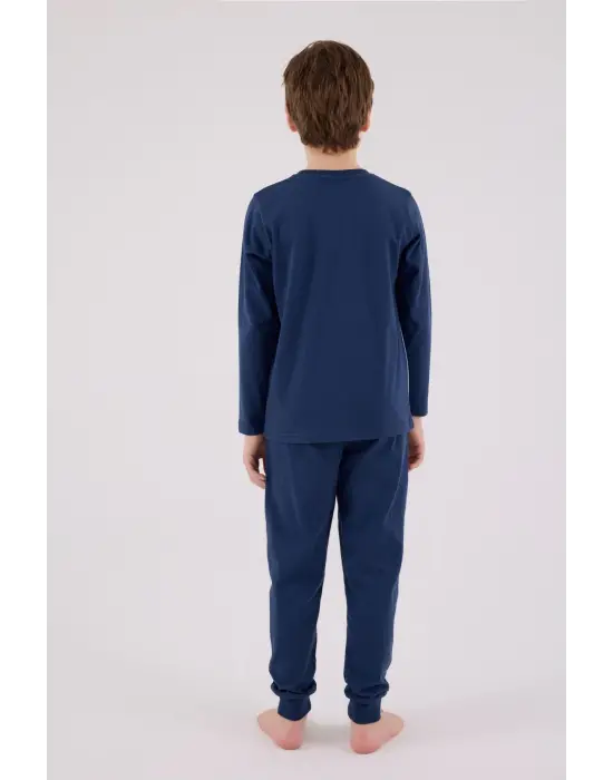 U.S. Polo Assn Uzun Kol Pijama Takım US2220-4 Koyu İndigo