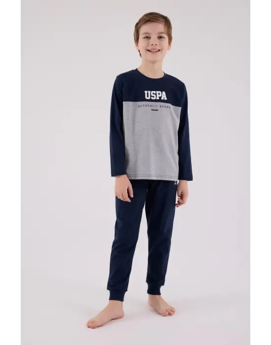 U.S. Polo Assn Uzun Kol Pijama Takım US2220-4 Lacivert