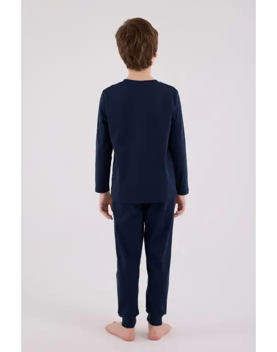 U.S. Polo Assn Uzun Kol Pijama Takım US2220-4 Lacivert