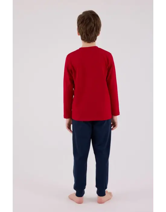 U.S. Polo Assn Uzun Kol Pijama Takım US2233-4 Kırmızı