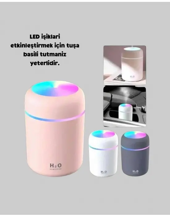 Usb Bağlantılı Led Işıklı Hava Nemlendirici – Sessiz Ve Kullanıcı Dostu Tasarım