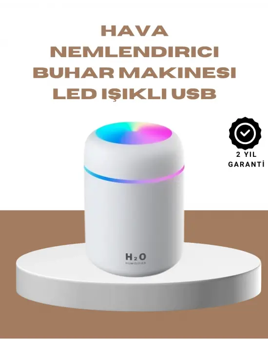 Usb Girişli Taşınabilir Mini Nemlendirici 300ml Su Hazneli