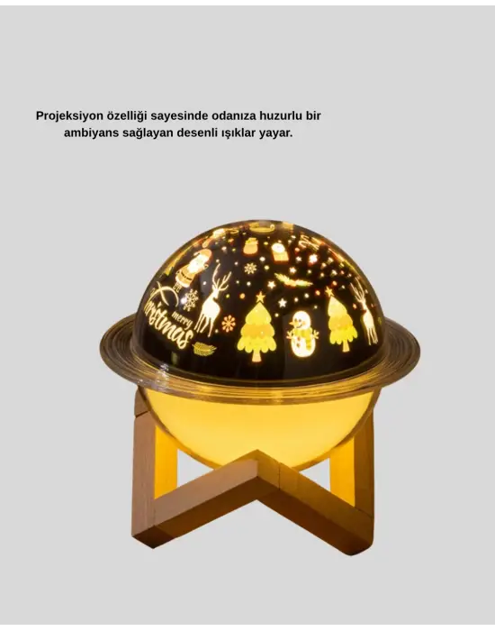 Usb Mini Hava Nemlendirici Ve Projeksiyon Lamba – Taşınabilir, Sessiz, Dekoratif Aromaterapi Cihazı