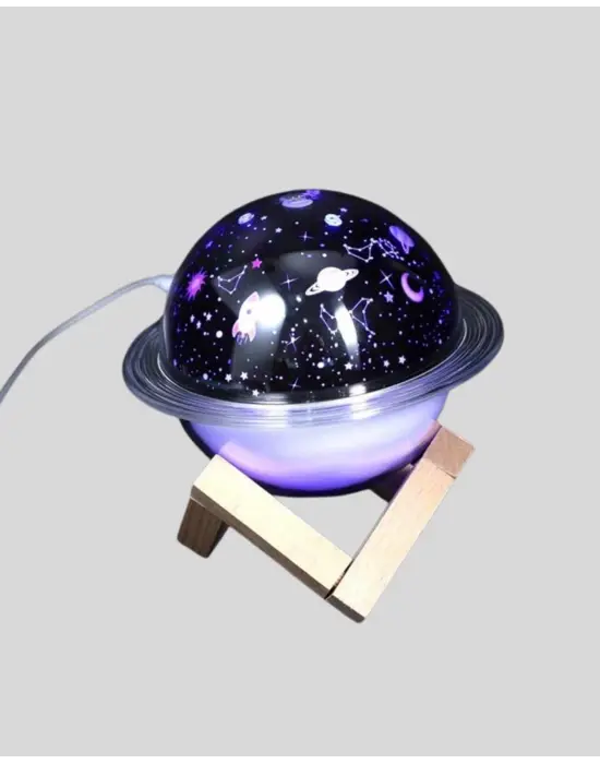 Usb Mini Hava Nemlendirici Ve Projeksiyon Lamba – Taşınabilir, Sessiz, Dekoratif Aromaterapi Cihazı