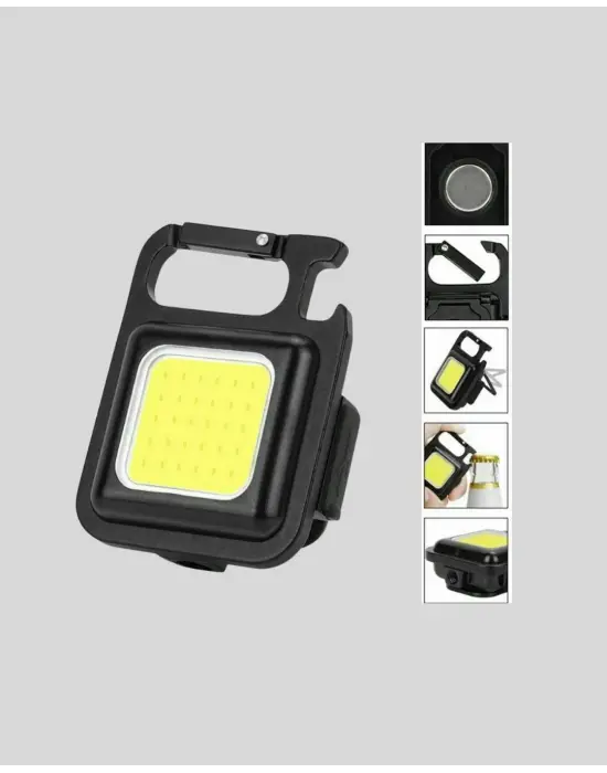 Usb Şarjlı 800 Lümen Led Fener – Mini Boy, 3 Işık Modlu, Anahtarlık Tipi El Feneri