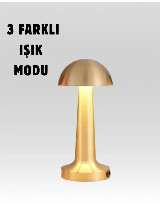Usb Şarjlı Dokunmatik Led Masa Lambası – 3 Renk Modu & Dimmer