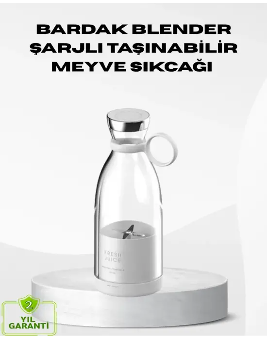 Usb Şarjlı Kablosuz Blender – Taşınabilir, Kompakt Ve Çevre Dostu Meyve Sıkıcı