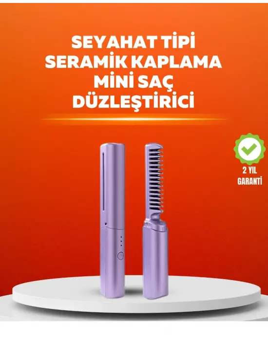 Usb Şarjlı Kablosuz Saç Düzleştirici – Seyahat Ve Günlük Kullanım