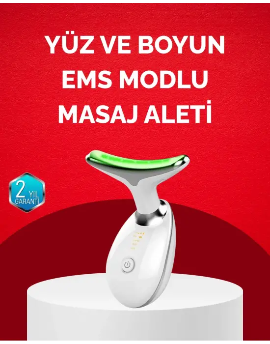 Usb Şarjlı Led Işık Terapili Yüz Boyun Bakım Cihazı