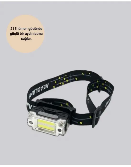 Usb Şarjlı Mini Led Kafa Feneri 50m Odak 150m Geniş Aydınlatm
