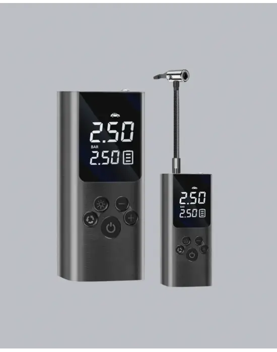 Usb Şarjlı Taşınabilir Hava Kompresörü Dijital Ekranlı