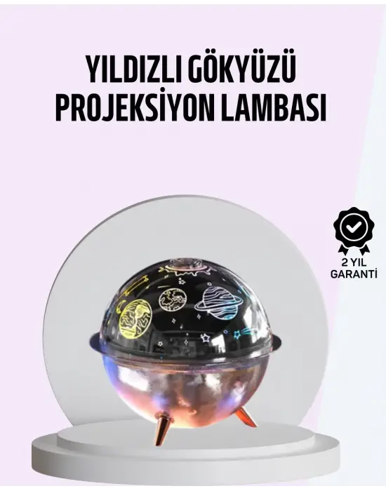Usb Şarjlı Uzay Temalı Işık Projektörü Hava Nemlendirici