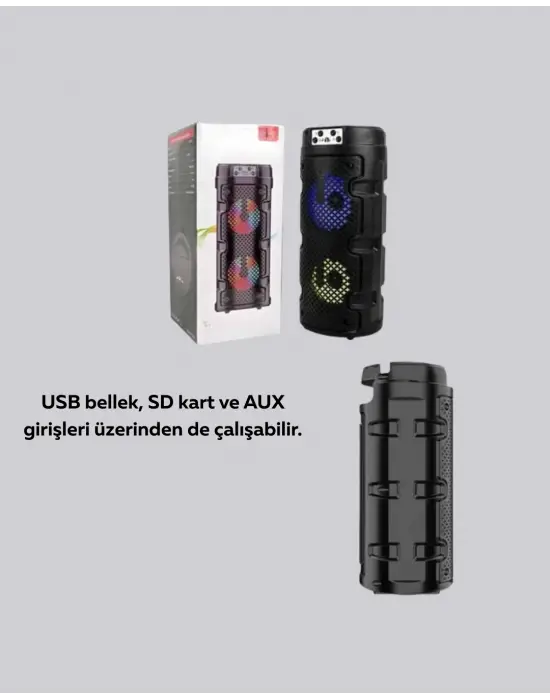 Usb, Sd Kart Ve Aux Girişli Taşınabilir Hoparlör