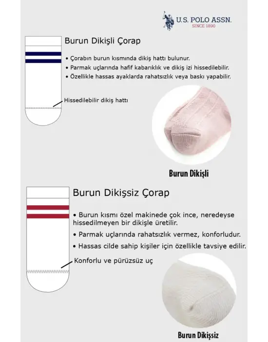 U.s.polo Erkek Bebek Çorap Usb2204 Lacivert-kırmızı