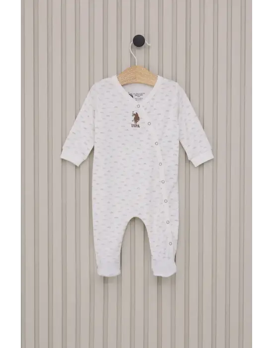 Omarı Erkek Bebek Patikli Tulum Krem Rengi - Yumuşak ve Şık Tasarım