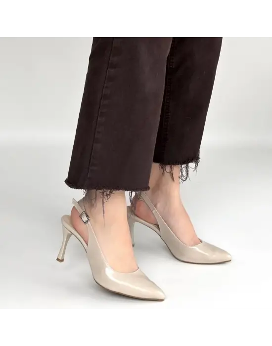 Uster Bej Rugan Topuklu Ayakkabı