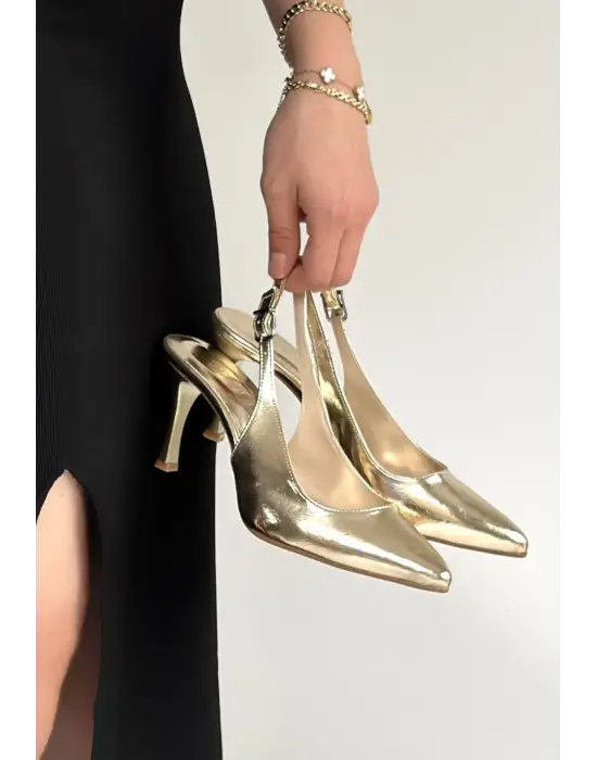 Uster Gold Rugan Topuklu Ayakkabı