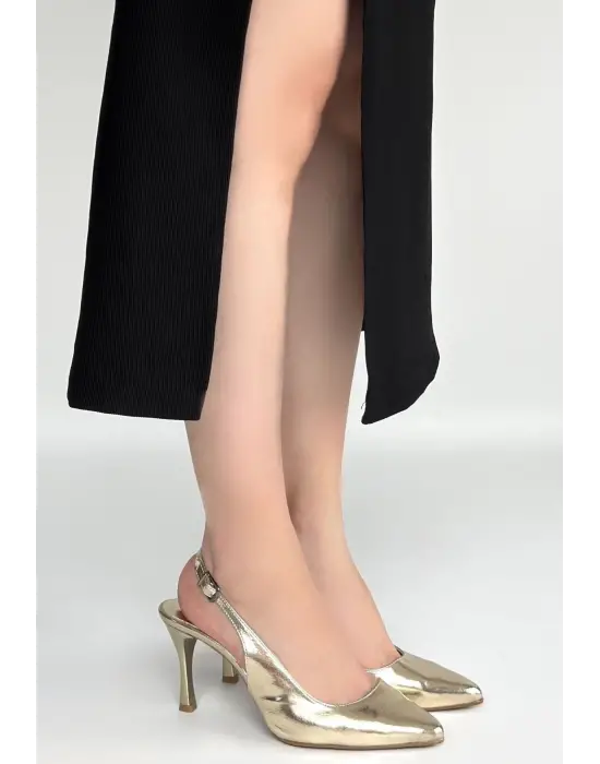 Uster Gold Rugan Topuklu Ayakkabı