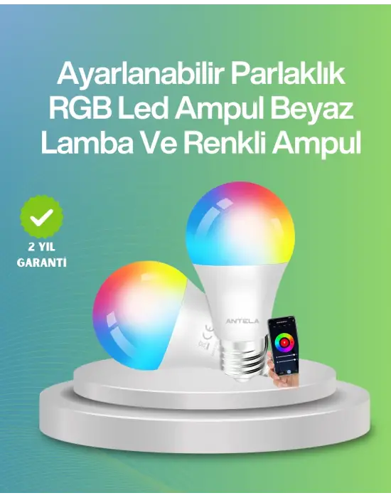 Uzaktan Kumandalı Akıllı Led Ampul, Enerji Tasarruflu