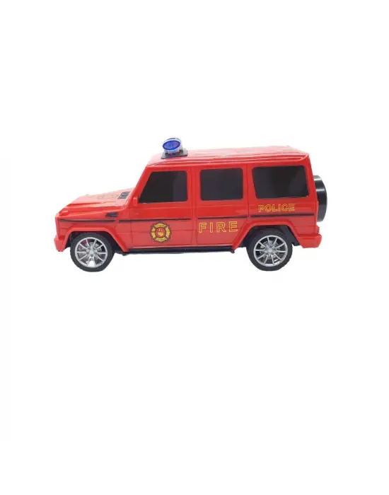 Omarı Uzaktan Kumandalı Polis Jeep 1:20 Ölçek Kırmızı - 18 cm Boyunda