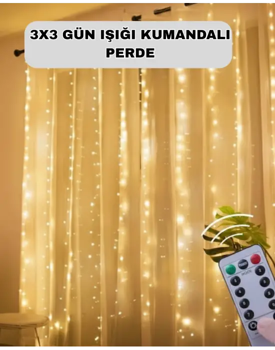 Uzaktan Kumandalı Perde Tipi Günışığı Peri Led Işık Dekorasyon