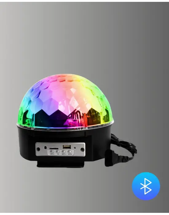 Uzaktan Kumandalı Rgb Led Disko Topu Bluetooth Hoparlörlü