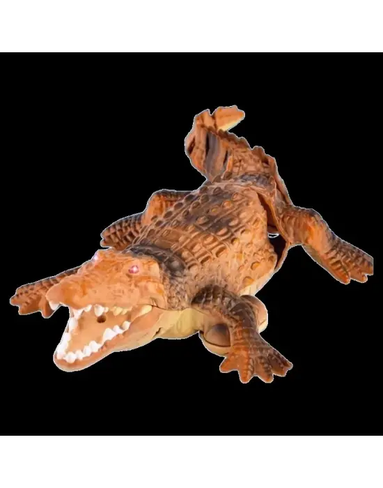 Uzaktan Kumandalı Şarjlı Yüzen Timsah - Kahverengi