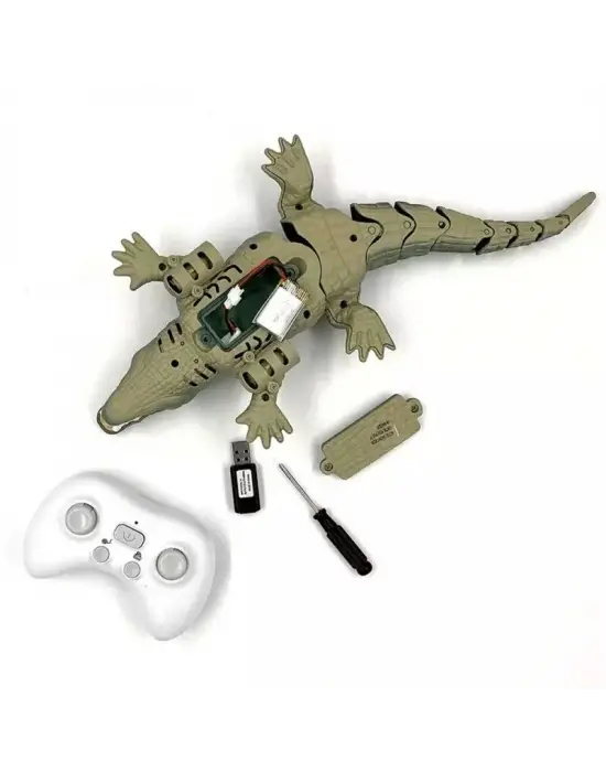 Uzaktan Kumandalı Şarjlı Yüzen Timsah - Yeşil