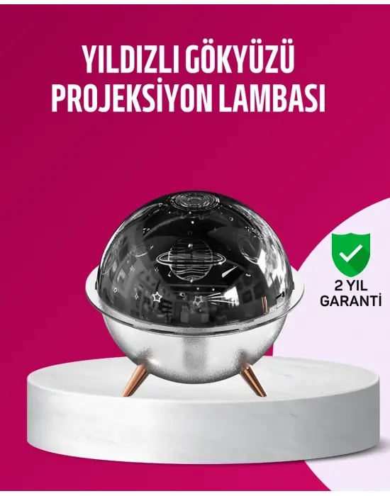 Uzay Temalı Projeksiyonlu Nemlendirici Usb Güçlü Gece Lambası