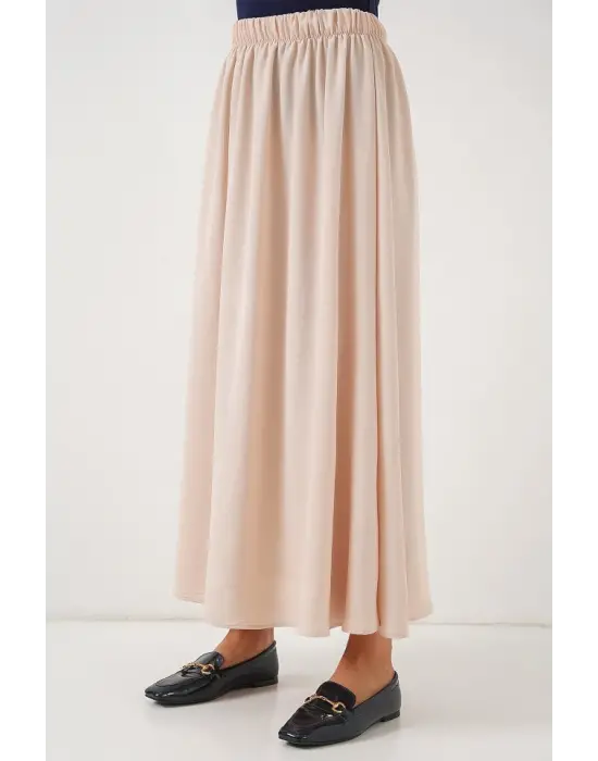 Uzun Ayrobin Etek 8050 - Bej