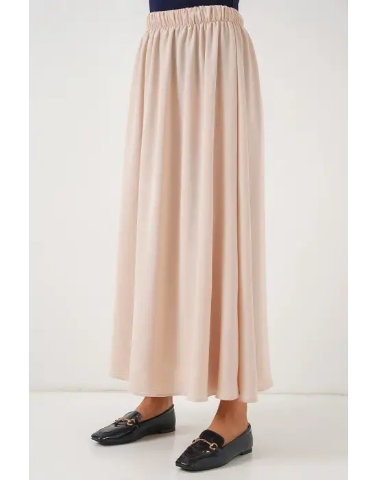 Uzun Ayrobin Etek 8050 - Bej