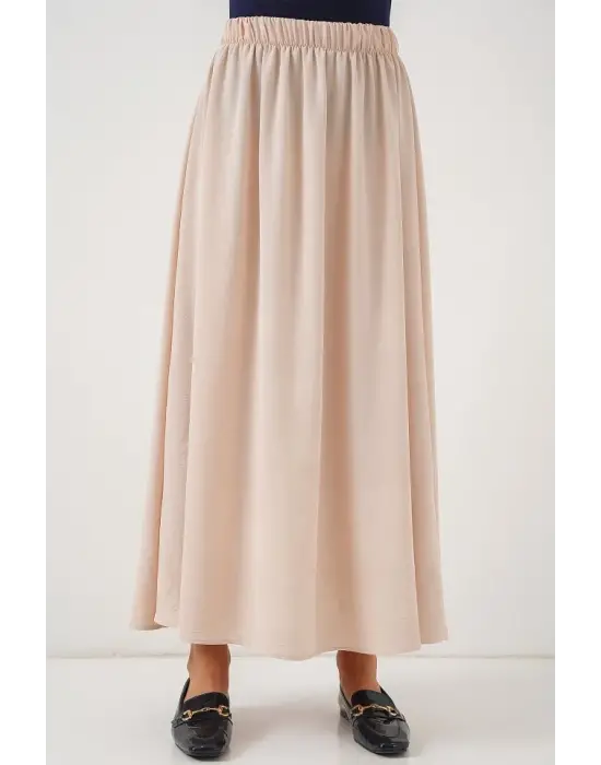 Uzun Ayrobin Etek 8050 - Bej