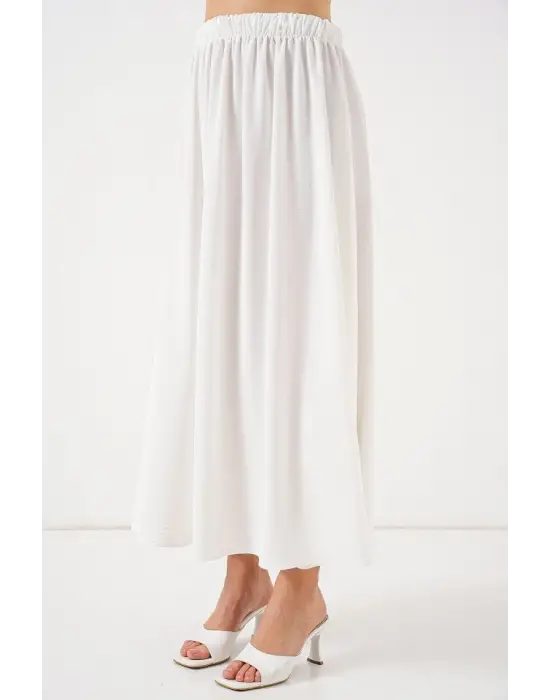 Modern Uzun Etek - Beyaz