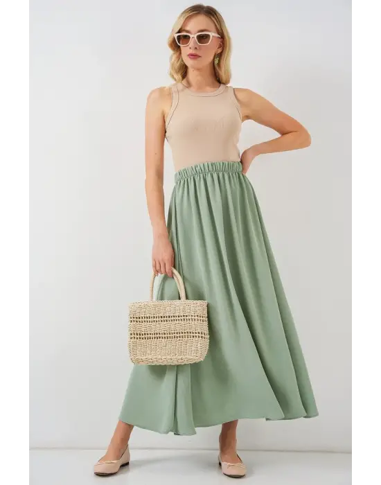 Uzun Ayrobin Etek 8050 - E.Yeşil