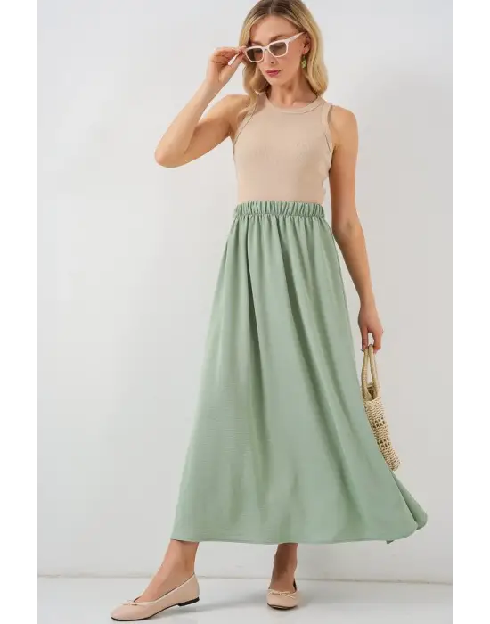 Uzun Ayrobin Etek 8050 - E.Yeşil