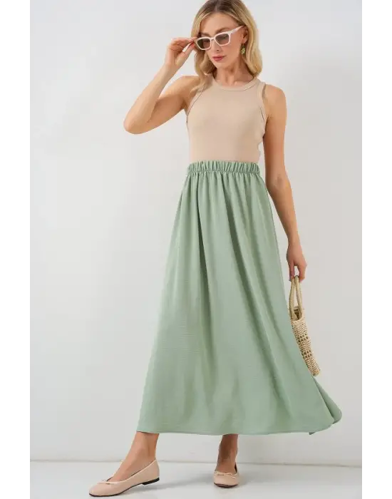 Uzun Ayrobin Etek 8050 - E.Yeşil