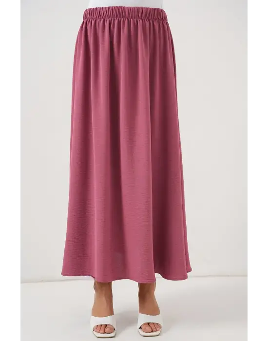 Uzun Ayrobin Etek 8050 - Gül Kurusu