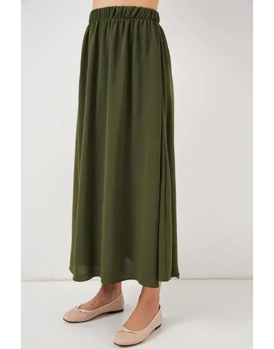 Uzun Ayrobin Etek 8050 - Haki