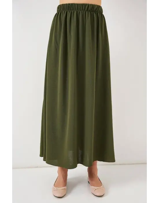 Uzun Ayrobin Etek 8050 - Haki