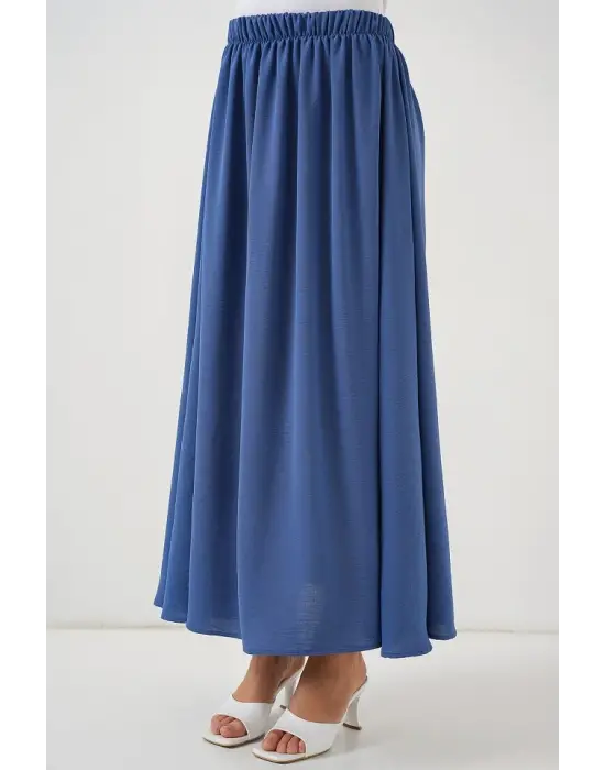 Uzun Ayrobin Etek 8050 - İndigo