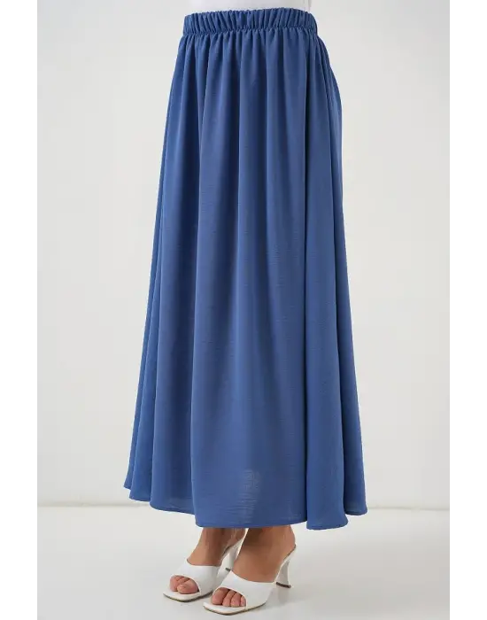 Uzun Ayrobin Etek 8050 - İndigo