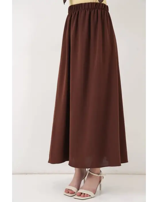 Zarif Uzun Etek Kahverengi