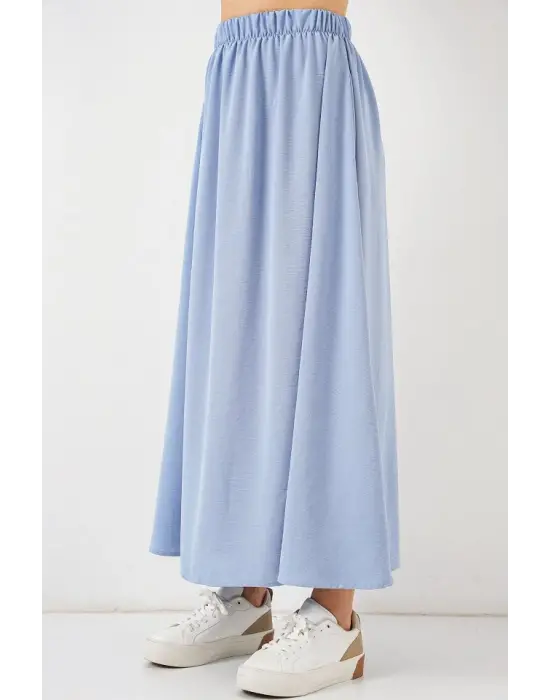 Uzun Ayrobin Etek 8050 - Mavi