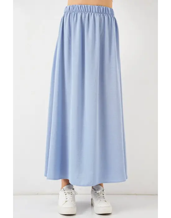 Uzun Ayrobin Etek 8050 - Mavi